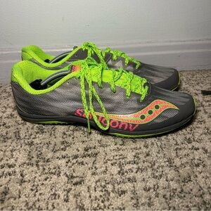 Saucony Green & Gray Kilkenny XC5 Cross-Country Lace-Up Shoes Size 10 Women’s